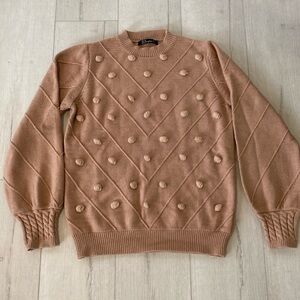 Camel Pom Sweater